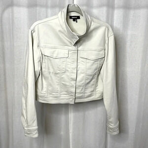 DKNY NWOT Cropped Cotton Jacket with Pockets, Size M